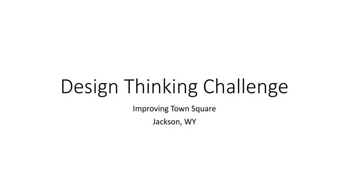 design thinking challenge