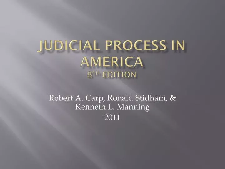 judicial process in america 8 th edition