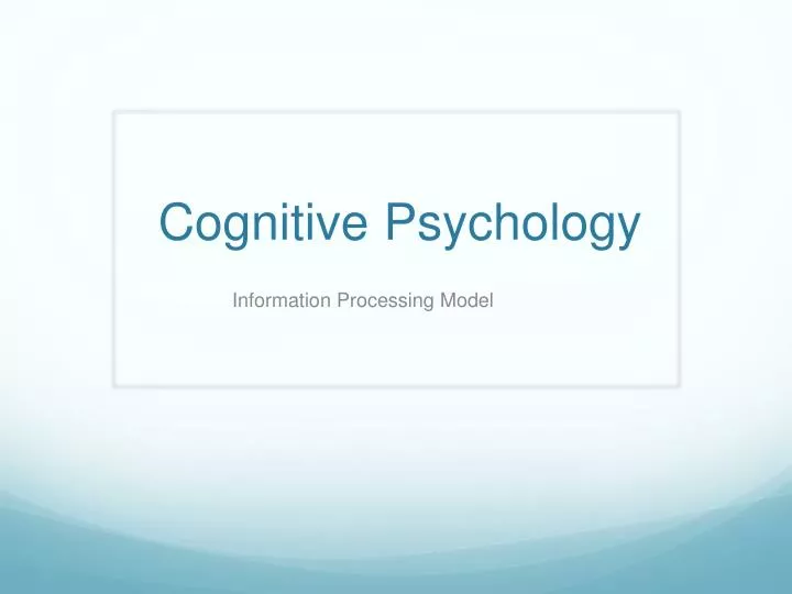cognitive psychology