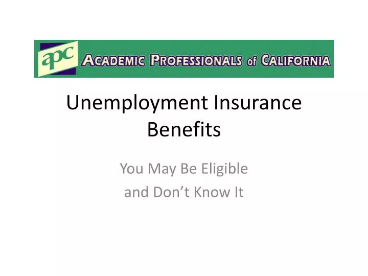 unemployment insurance benefits