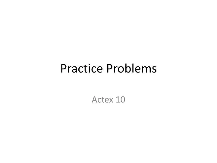 practice problems