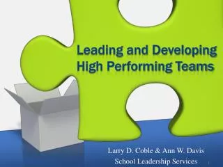 Leading and Developing High Performing Teams