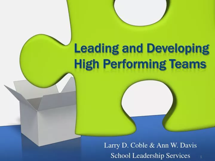 leading and developing high performing teams