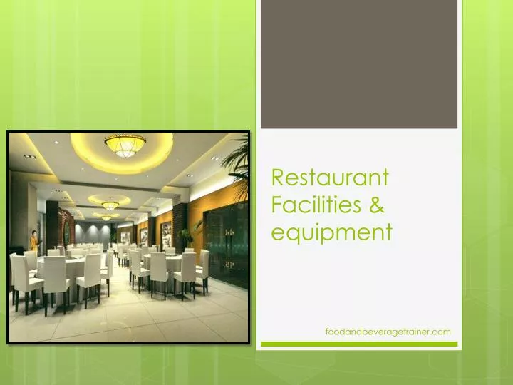 restaurant facilities equipment