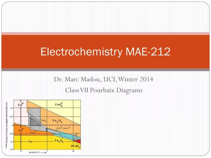 electrochemistry mae 212