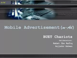Mobile Advertisement( m-Ad )