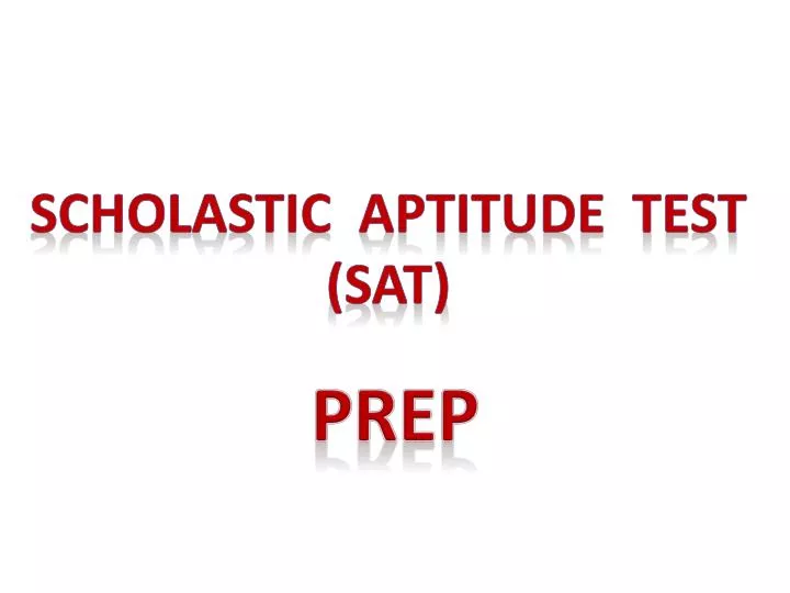 scholastic aptitude test sat