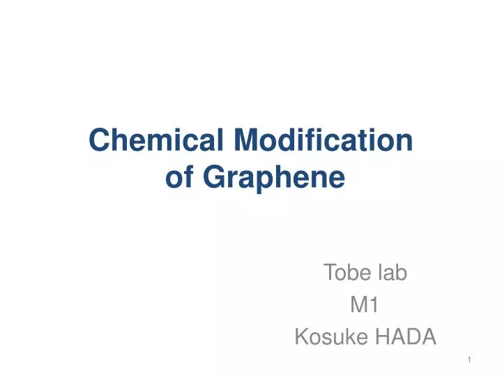 chemical modification of graphene