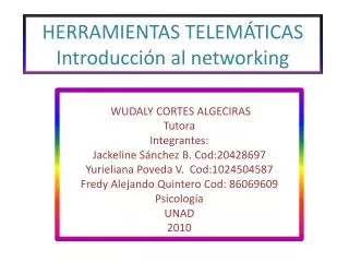herramientas telem ticas introducci n al networking