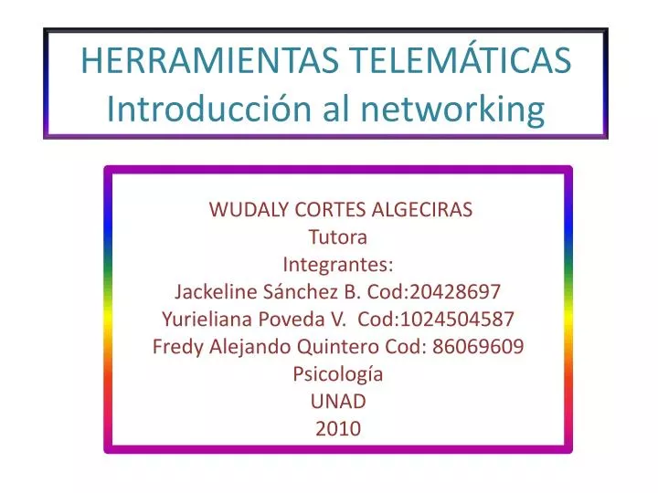 herramientas telem ticas introducci n al networking