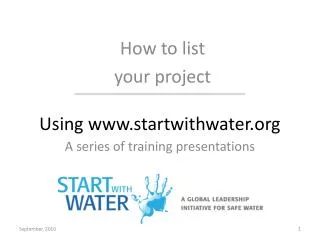 using www startwithwater org