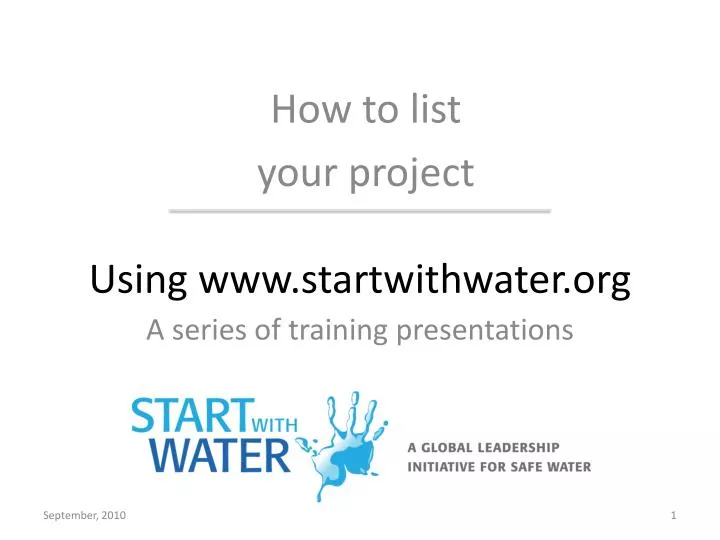 using www startwithwater org