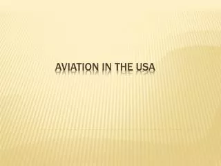 Aviation in the USA