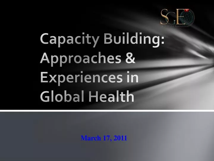 capacity building approaches experiences in global health