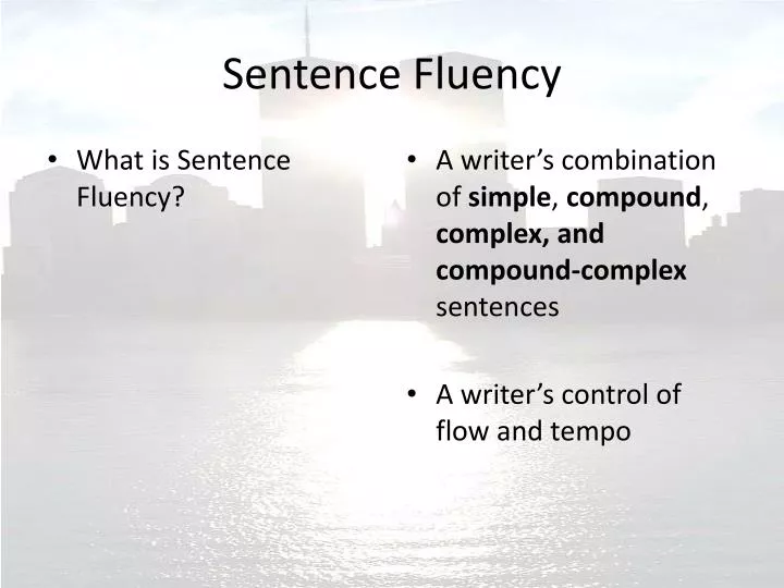 sentence fluency