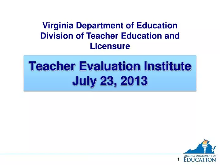teacher evaluation institute july 23 2013