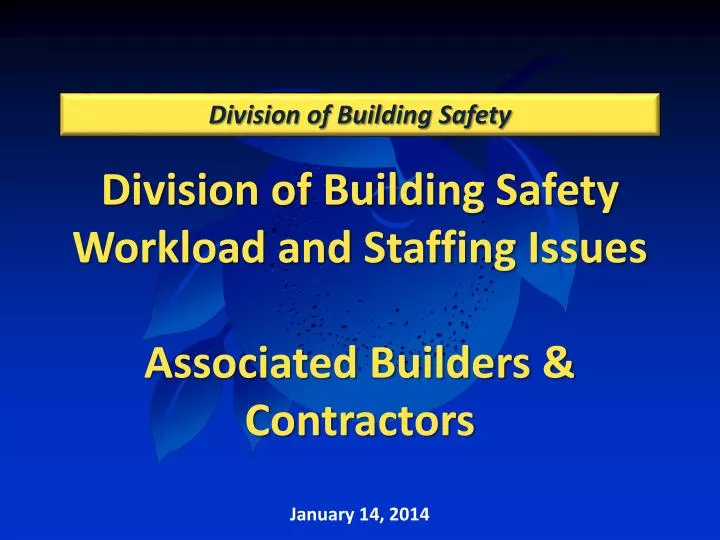 division of building safety