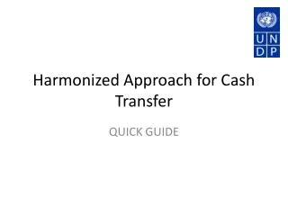 Harmonized Approach for Cash Transfer