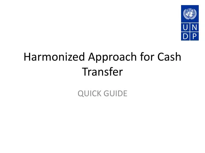 harmonized approach for cash transfer