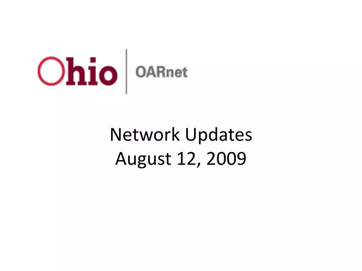 network updates august 12 2009