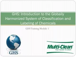 PPT - Introduction To GHS Globally Harmonized System Of Classification ...