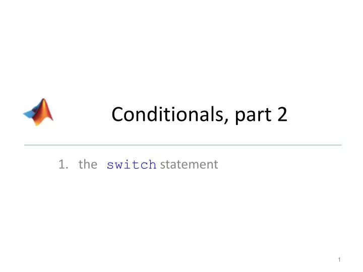conditionals part 2