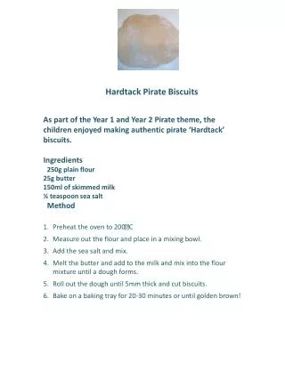 Hardtack Pirate Biscuits