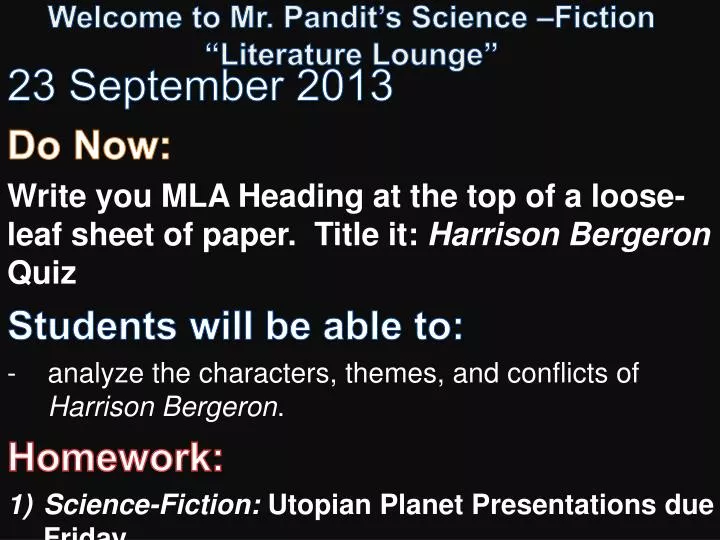 welcome to mr pandit s science fiction literature lounge