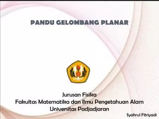 pandu gelombang planar