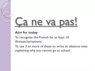 a ne va pas