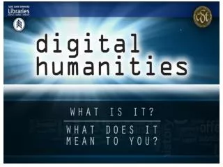 Part I: A Brief Guide to digital humanities