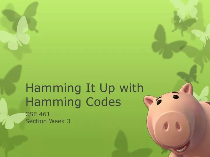 hamming it up with hamming codes