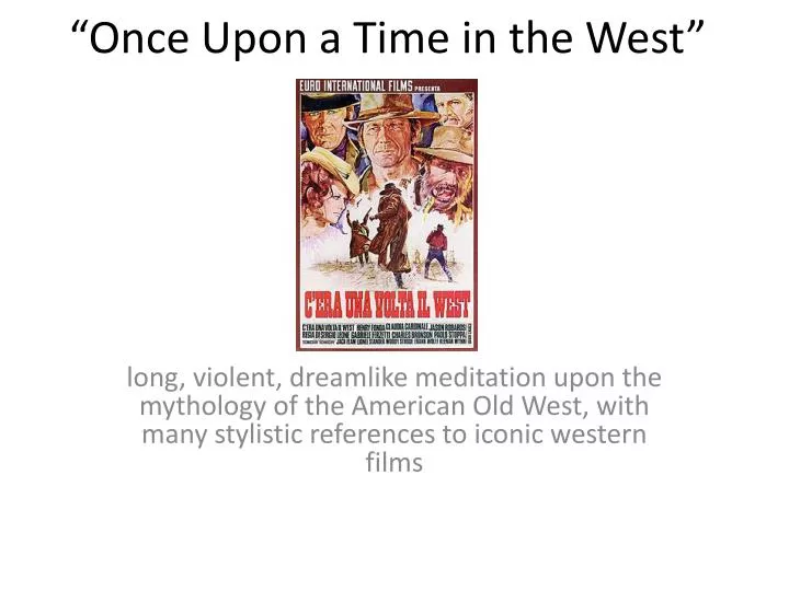 once upon a time in the west