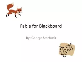 Fable for Blackboard