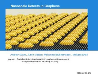 Nanoscale Defects in Graphene