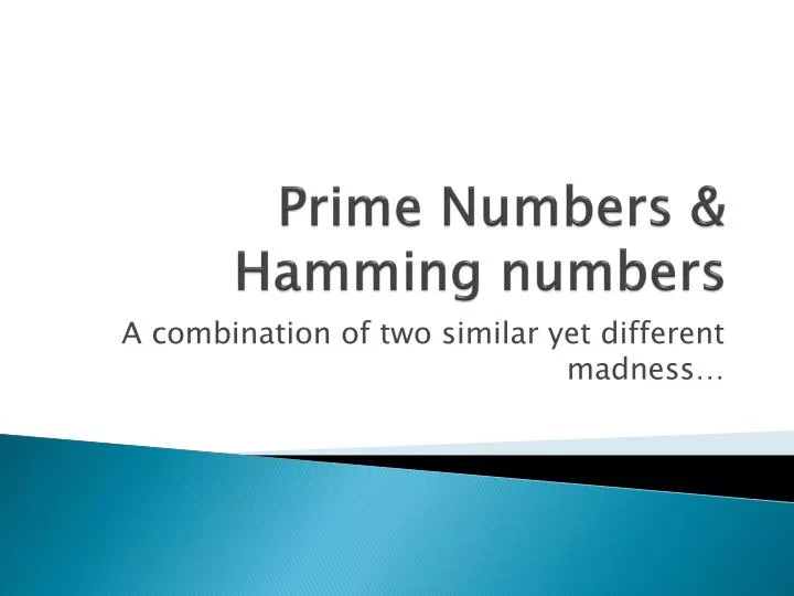 prime numbers hamming numbers