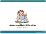 Assessing Math Difficulties - slide 1