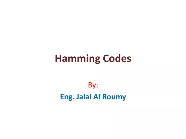 hamming codes