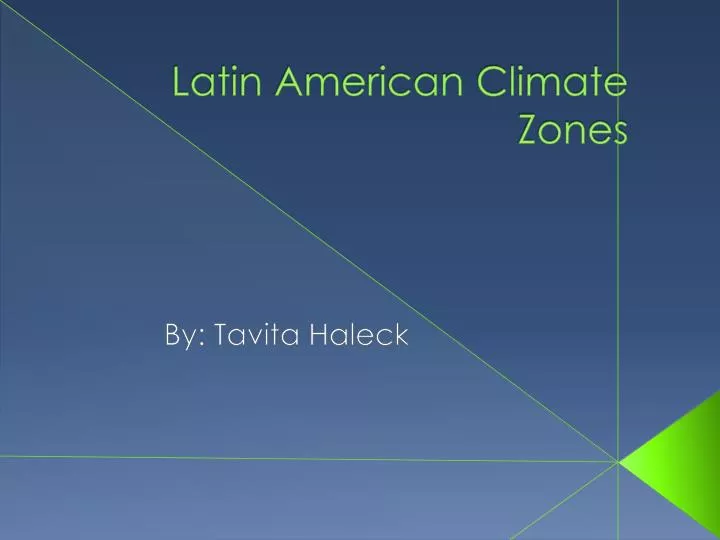 latin american climate zones