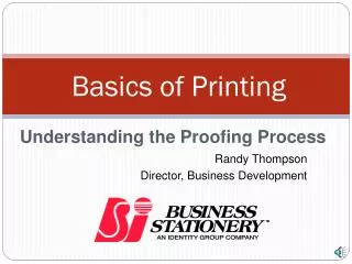 Basics of Printing