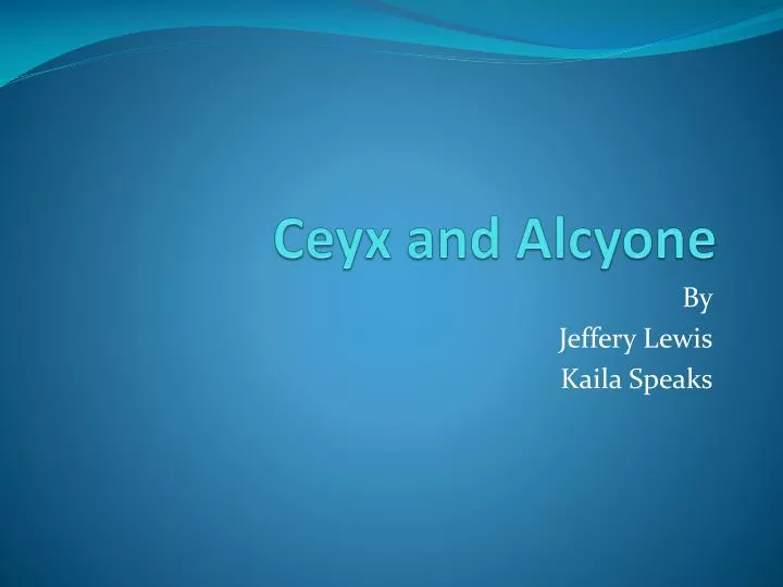 ceyx and alcyone