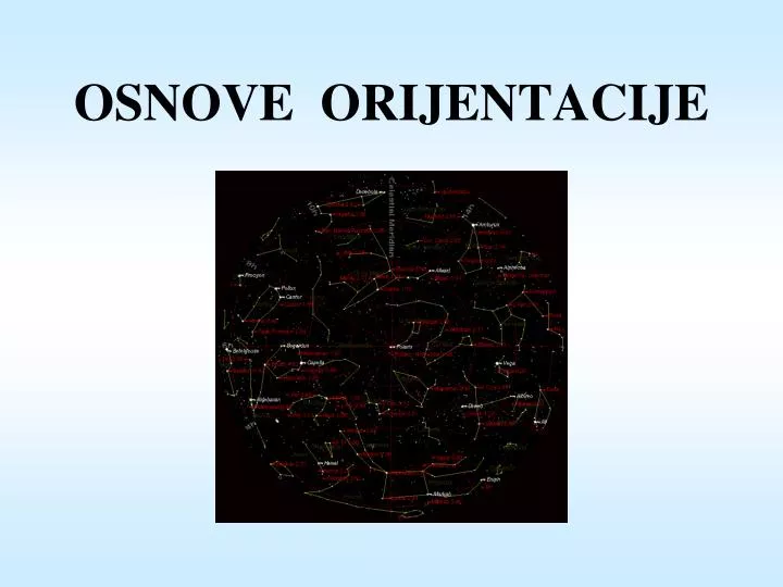 osnove orijentacije