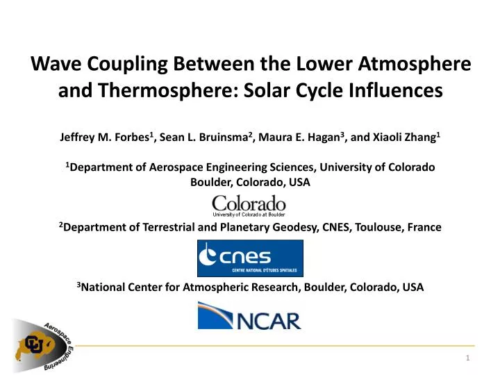 wave coupling between the lower atmosphere and thermosphere solar cycle influences
