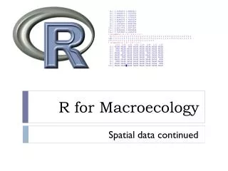 R for Macroecology