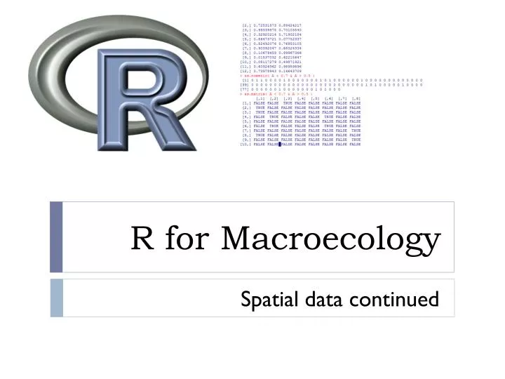 r for macroecology