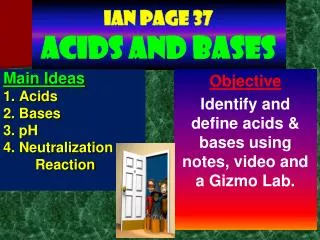 Ian page 37 Acids and Bases