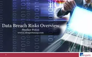 Data Breach Risks Overview Heather Pixton www2.idexpertscorp