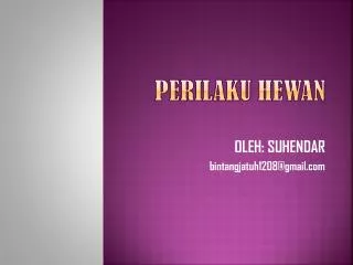 perilaku hewan