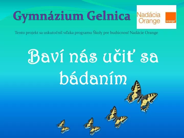 gymn zium gelnica