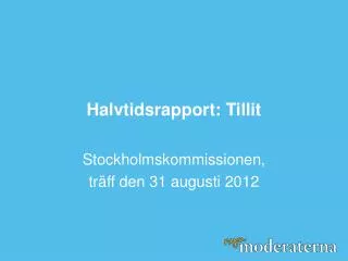 Halvtidsrapport: Tillit